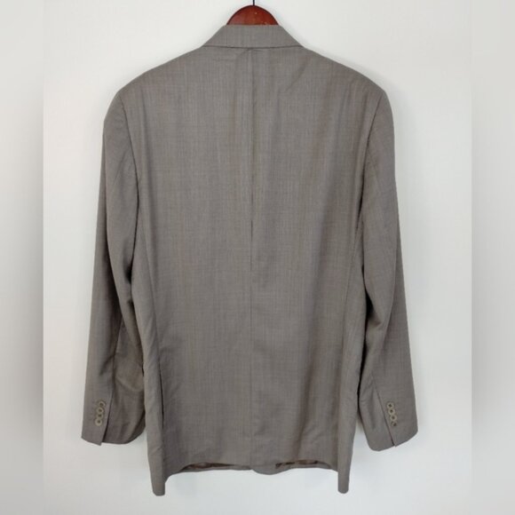 Ermenegildo Zegna Saks Fifth Ave Mens Blazer 42L Beige Wool Silk Blend Office - Picture 8 of 10